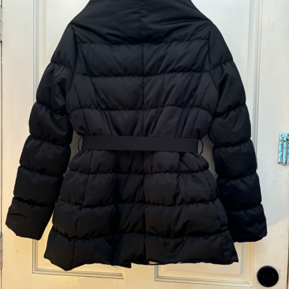 Kate Spade Black Bow Belted Puffer Jacket - Picture 3 of 12